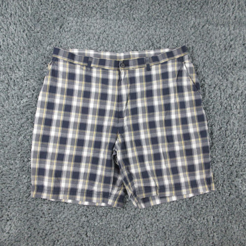 Jos A Bank Shorts Mens 42 Blue White Plaid Chino 40x9*